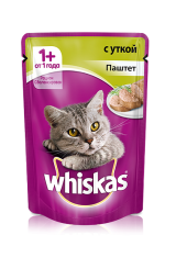 Whiskas для кошек паштет с уткой 85 гр.
